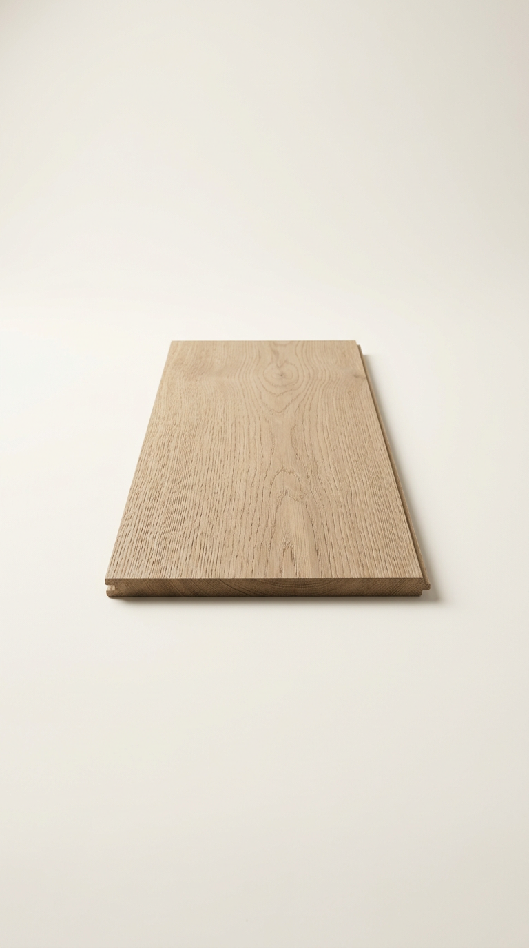 Engineered hardwood plank with matte finish